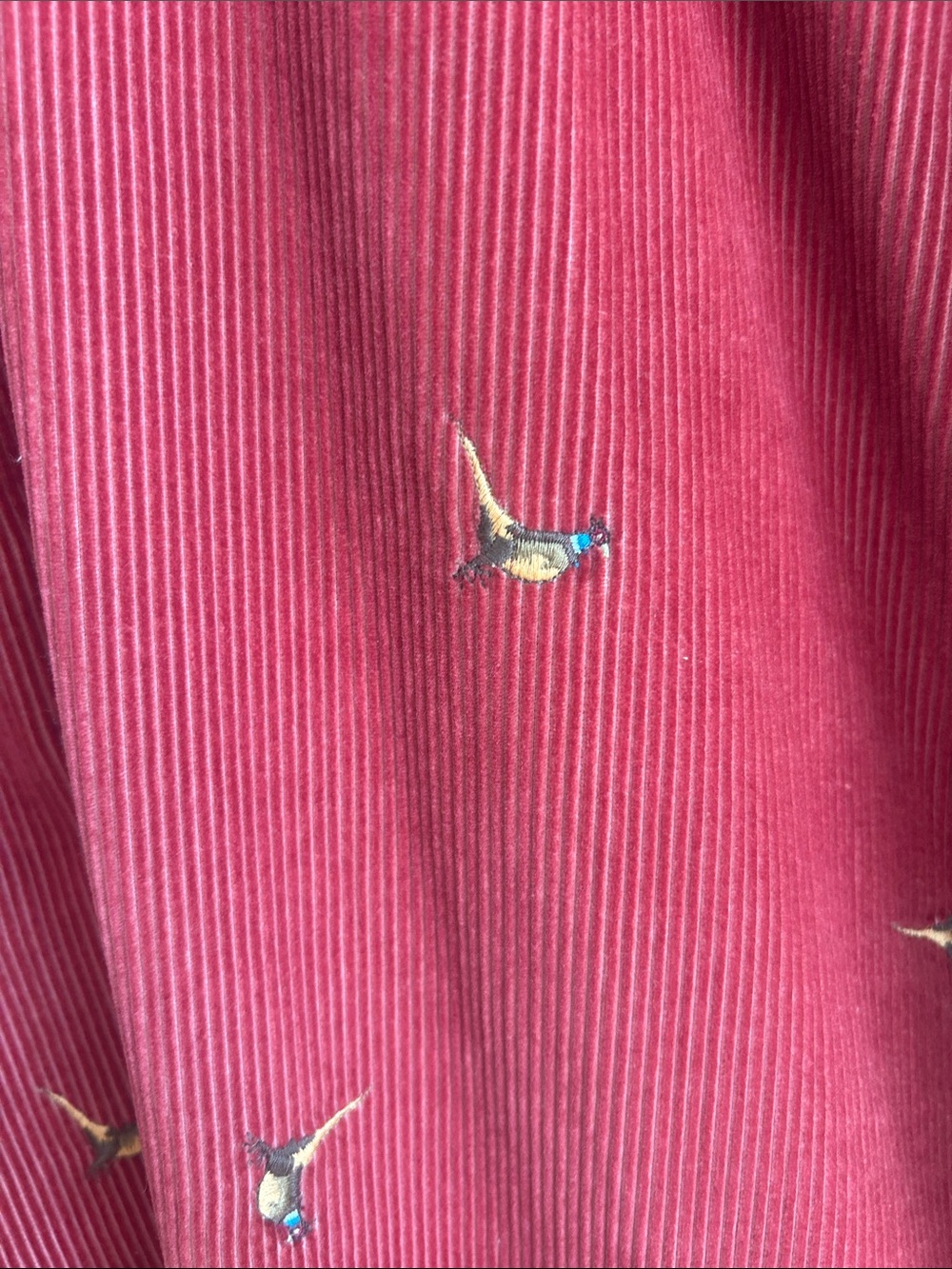 LL Bean corduroy, pheasant, embroidered barn, jacket - Picture 6 of 6